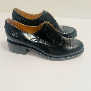 The Office of Angela Scott -Ms Arzner -Womens 36.5 Slip-On Black Leather Oxford